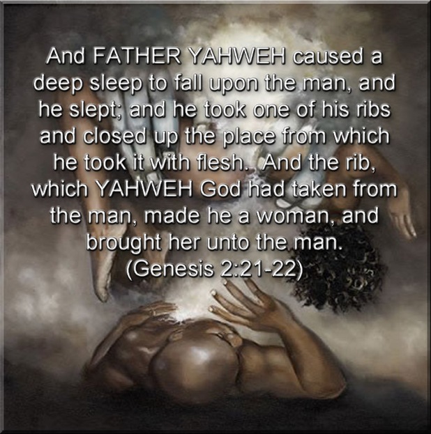 Marriage YHVH Created Woman From Man Genesis verses 21-23